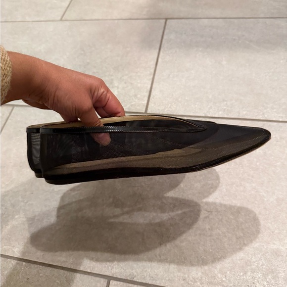 Le Monde Beryl Luna leather trimmed mesh ballet flats - Picture 6 of 6